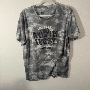 The Great Pacific Northwest streetwear graphic tee tie dye grey
